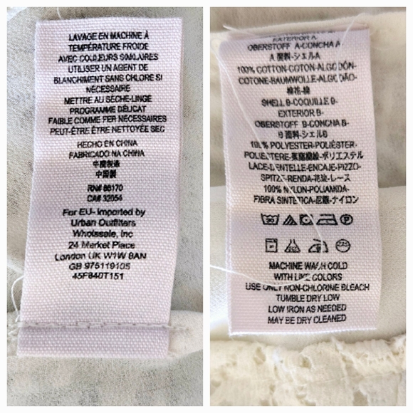 Free People Boho Western Denim Chiffon Lace V Neck Keyhole Longsleeve Medium - Picture 9 of 9